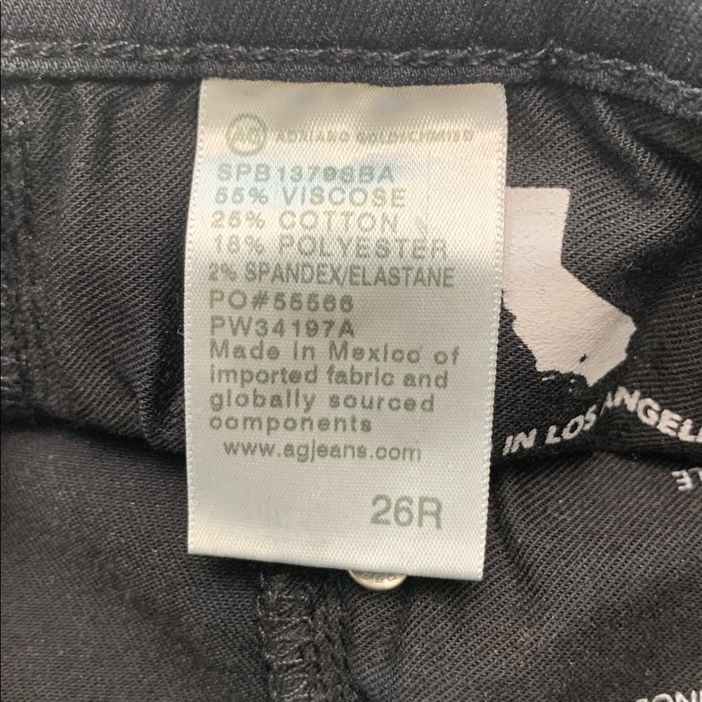 AG Farrah Highrise Skinny Black 26R - Picture 9 of 11